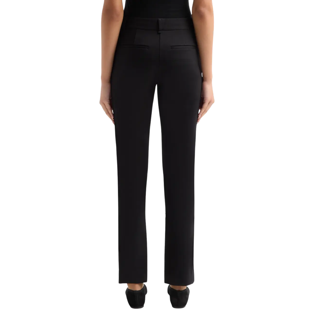 Sutton Ponte Mid Rise Cigarette Pants in Black