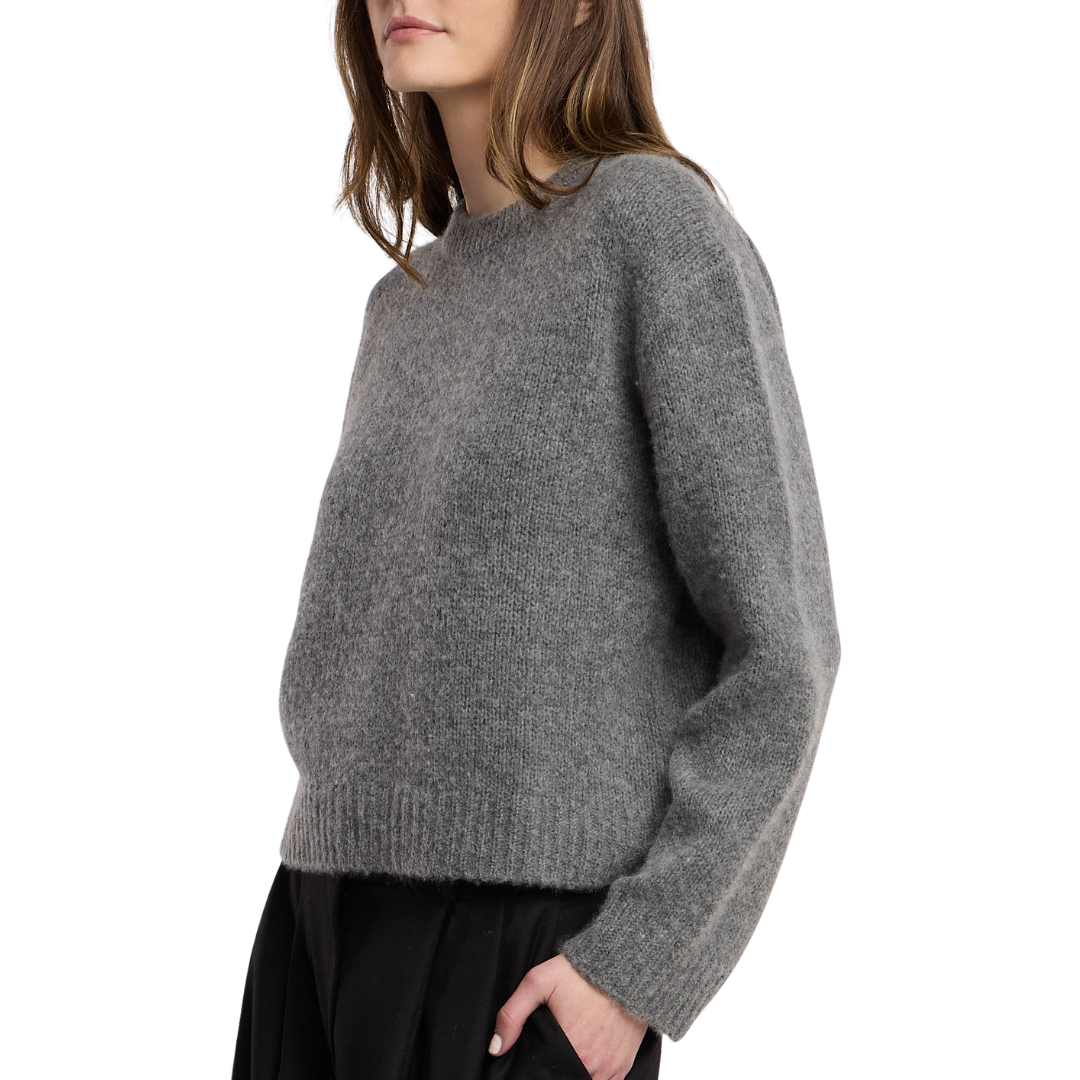 June Sweater in Medium Heather Grey