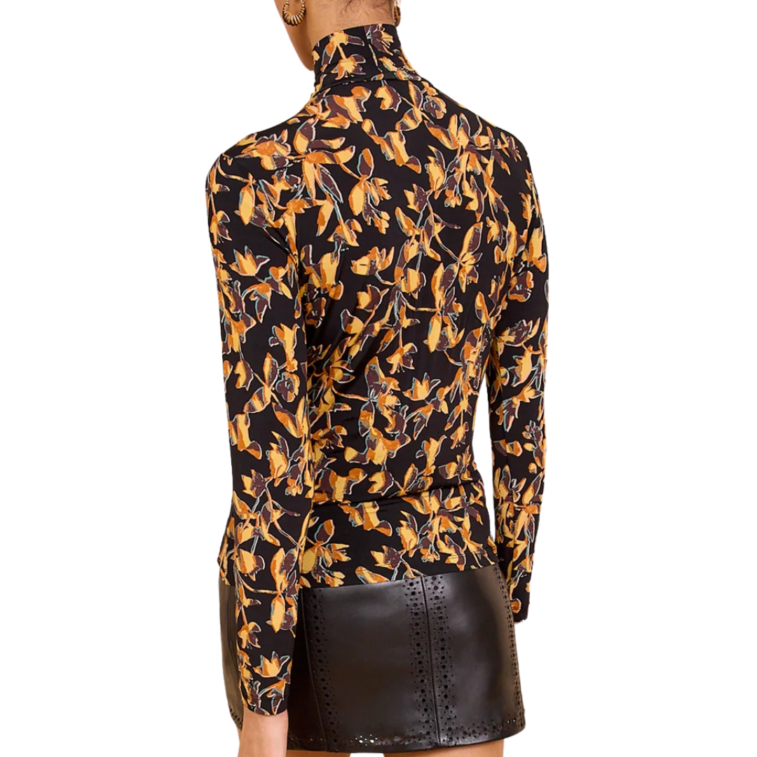 Aurelia Jersey Long Sleeve Turtleneck in Solaris