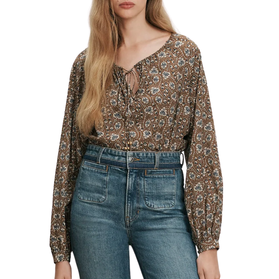 Rhosen Floral Blouse in Acorn Multi