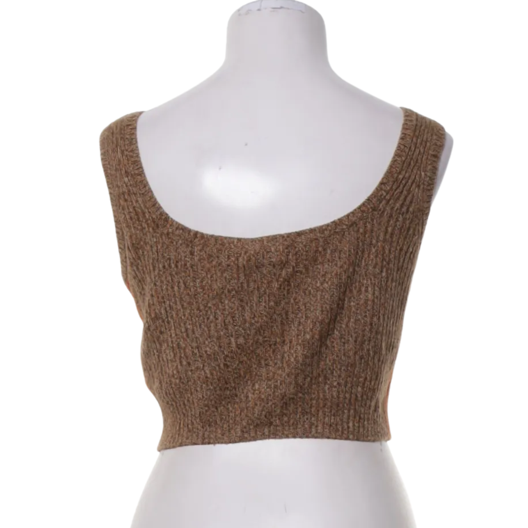Cropped Tank Top in Brazil Nut