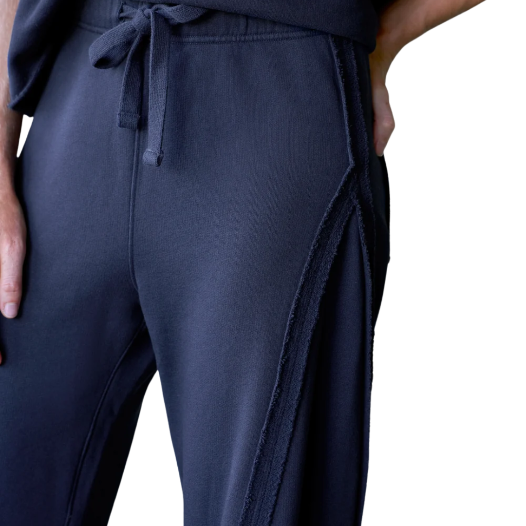 Bibi Barrel Leg Sweatpant in Classic Navy