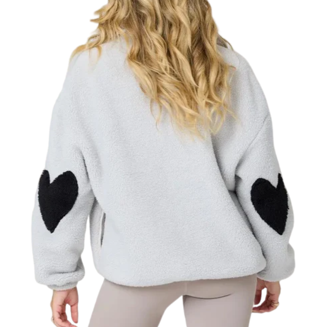 Quarter Zip Coze Magoze in Light Grey