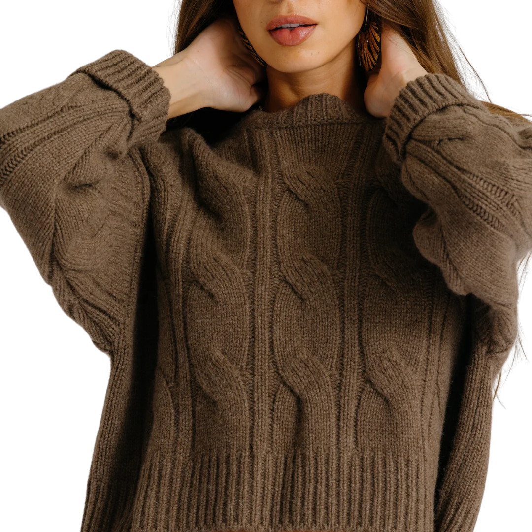 Tristan Crew Cable in Swiss Brown