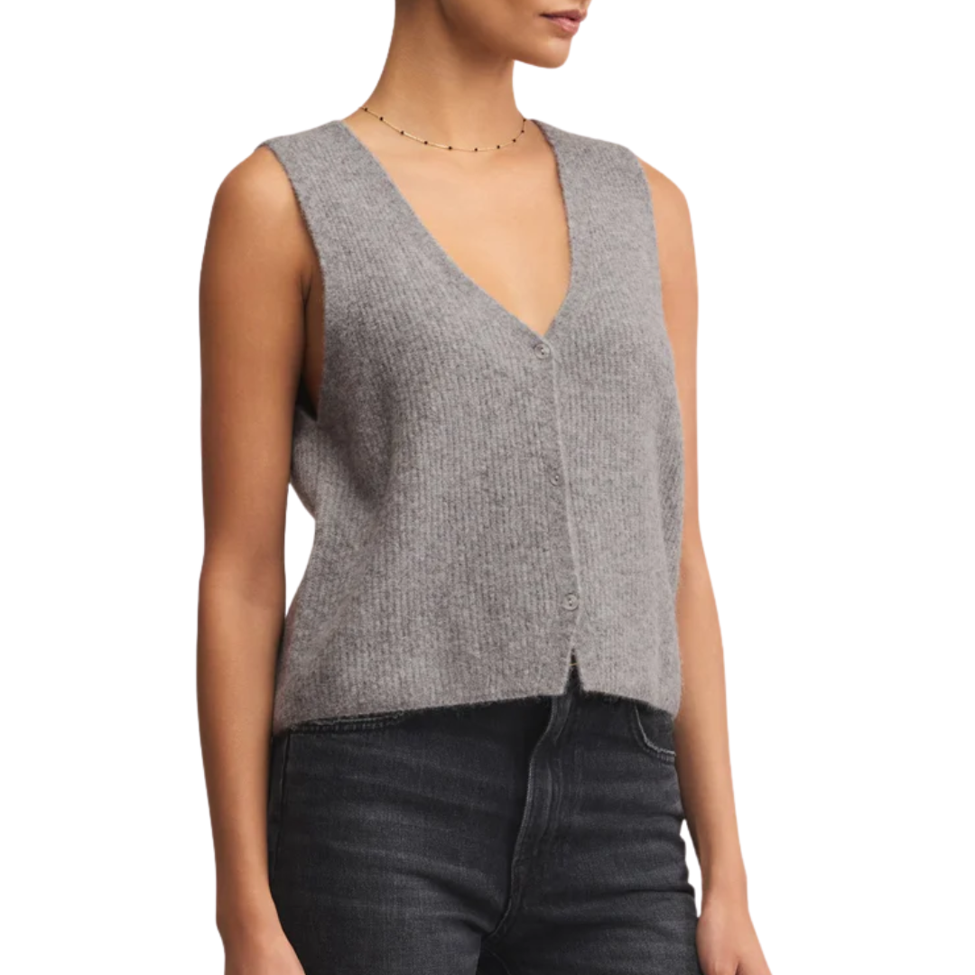 Bryce Sweater Vest in Heather Grey