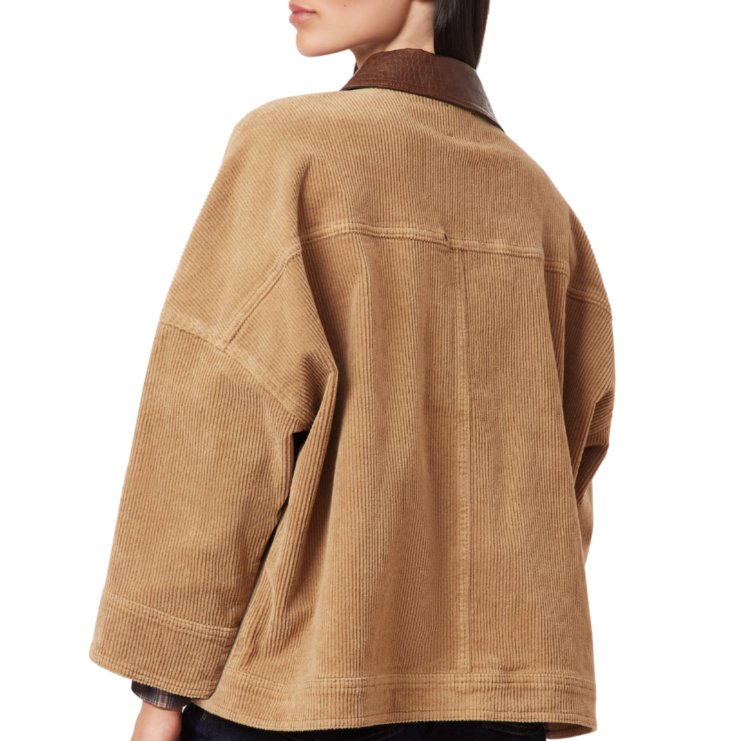 Oversized Corduroy Jacket in Fawn