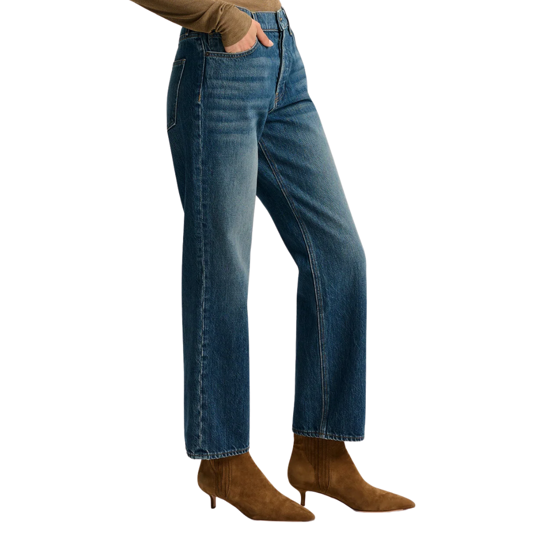 Leah Straight-Leg Jean in Equinox Blue