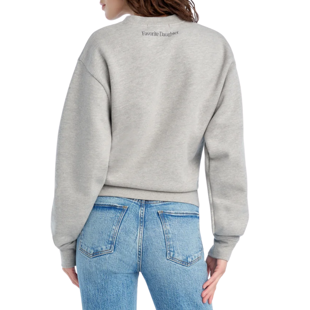 The Mom Of The Year Varsity Sweatshirt in Heather Grey