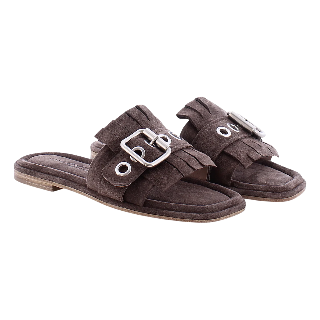 Lya Mule in Coco/Silver