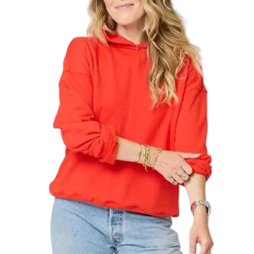 Boyfriend Love Guard Hoodie in Luv Note Red