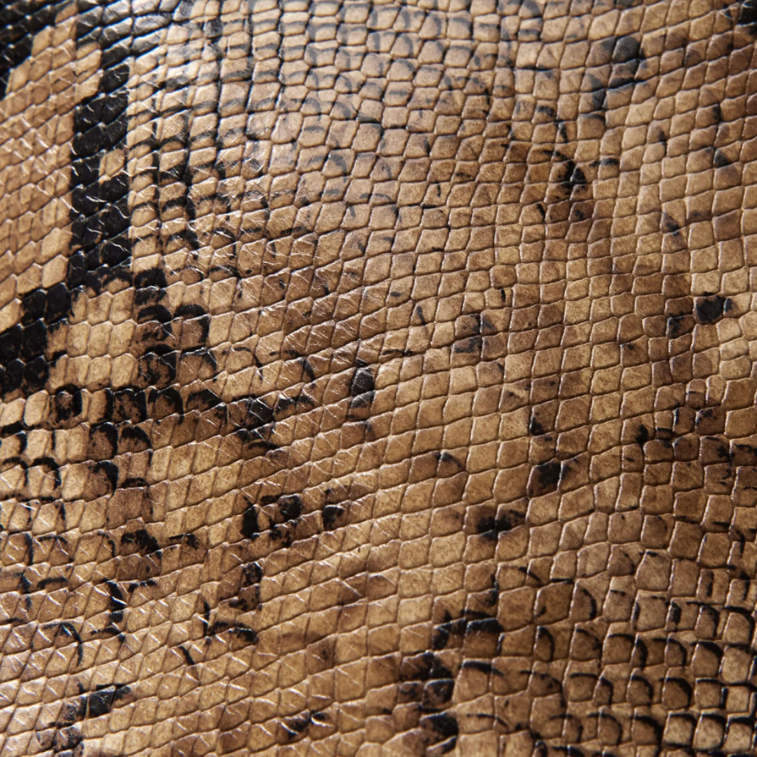 Jerry Clutch in Taupe Snakeskin
