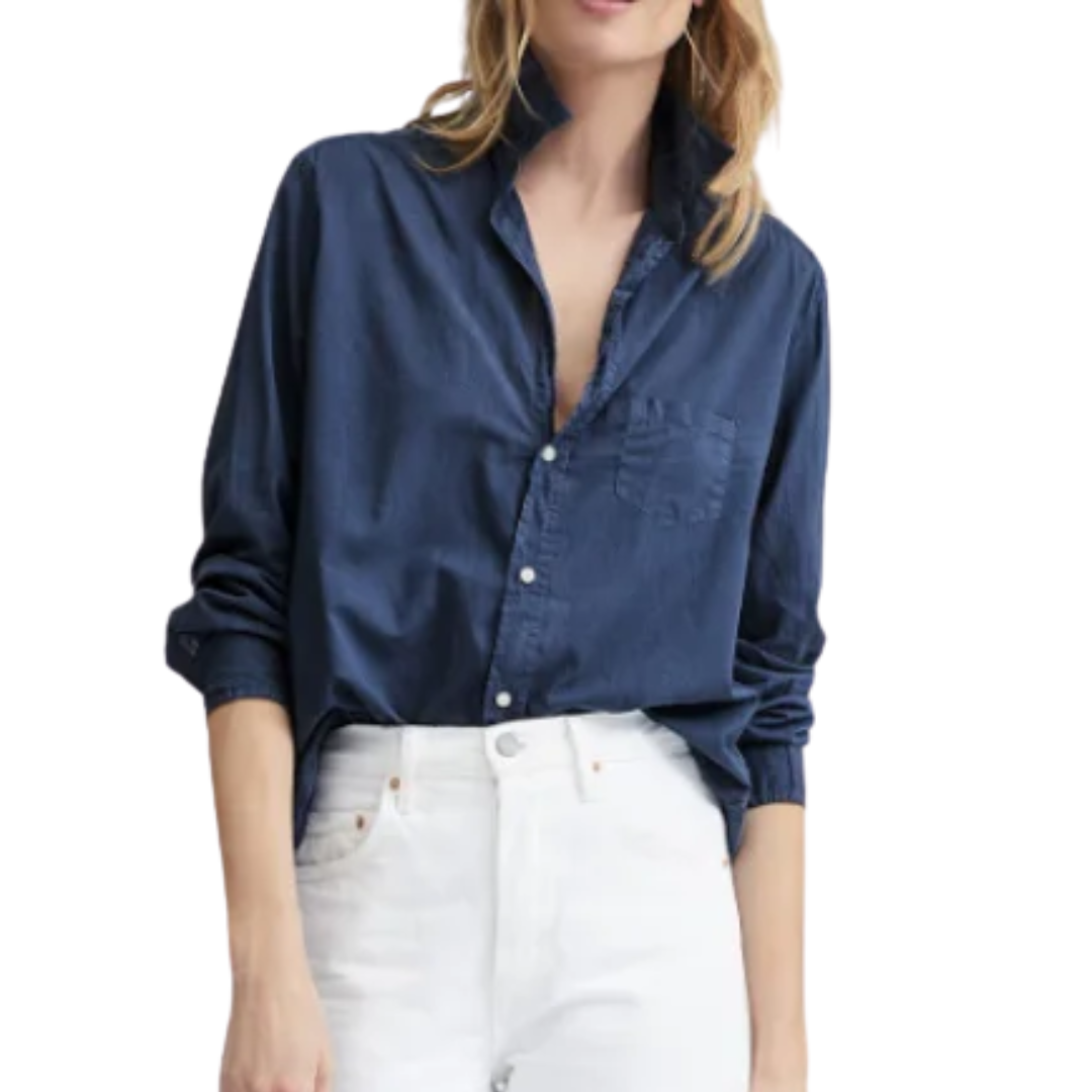 Eileen Relaxed Button-Up in Lake Blue