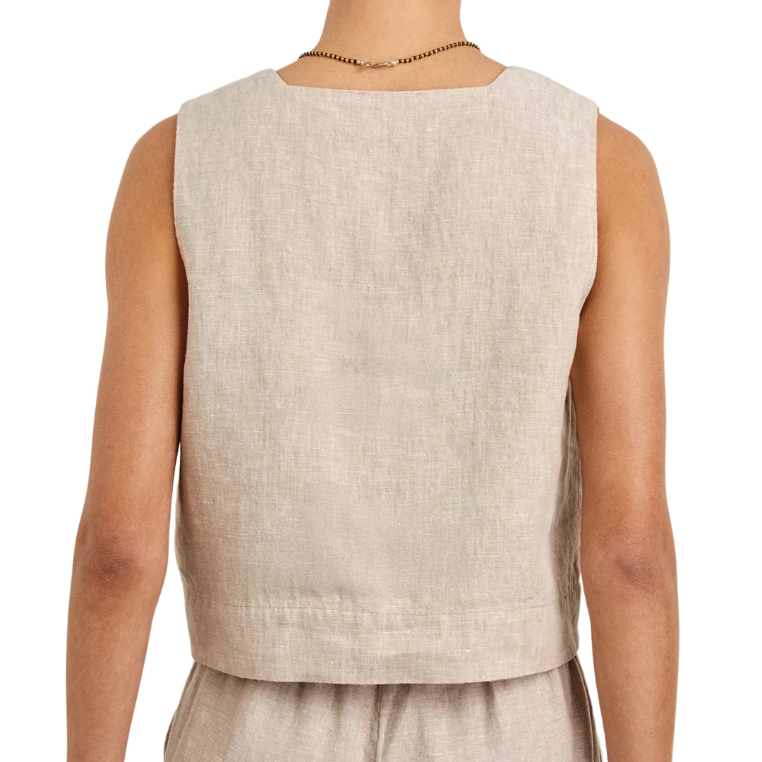 Akira Top in Heathered Flax