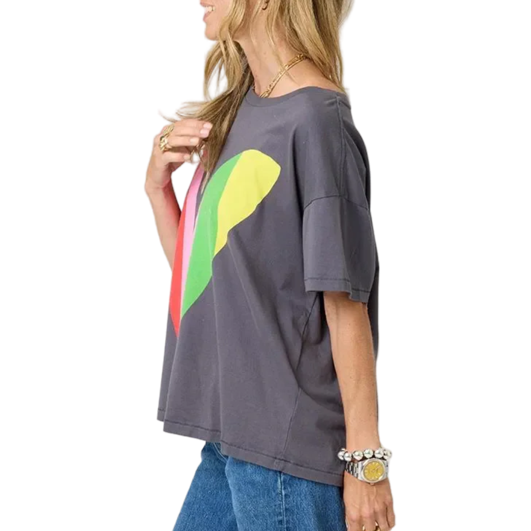 Tommy Happy Heart Tee in Multi