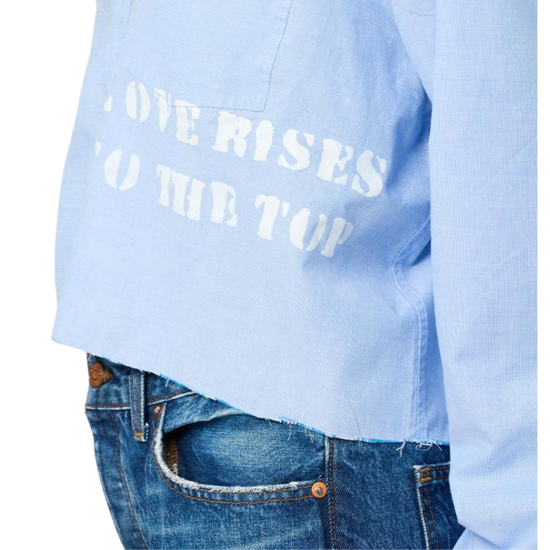 Tia Love Rises to the Top Shirt in Mid Blue