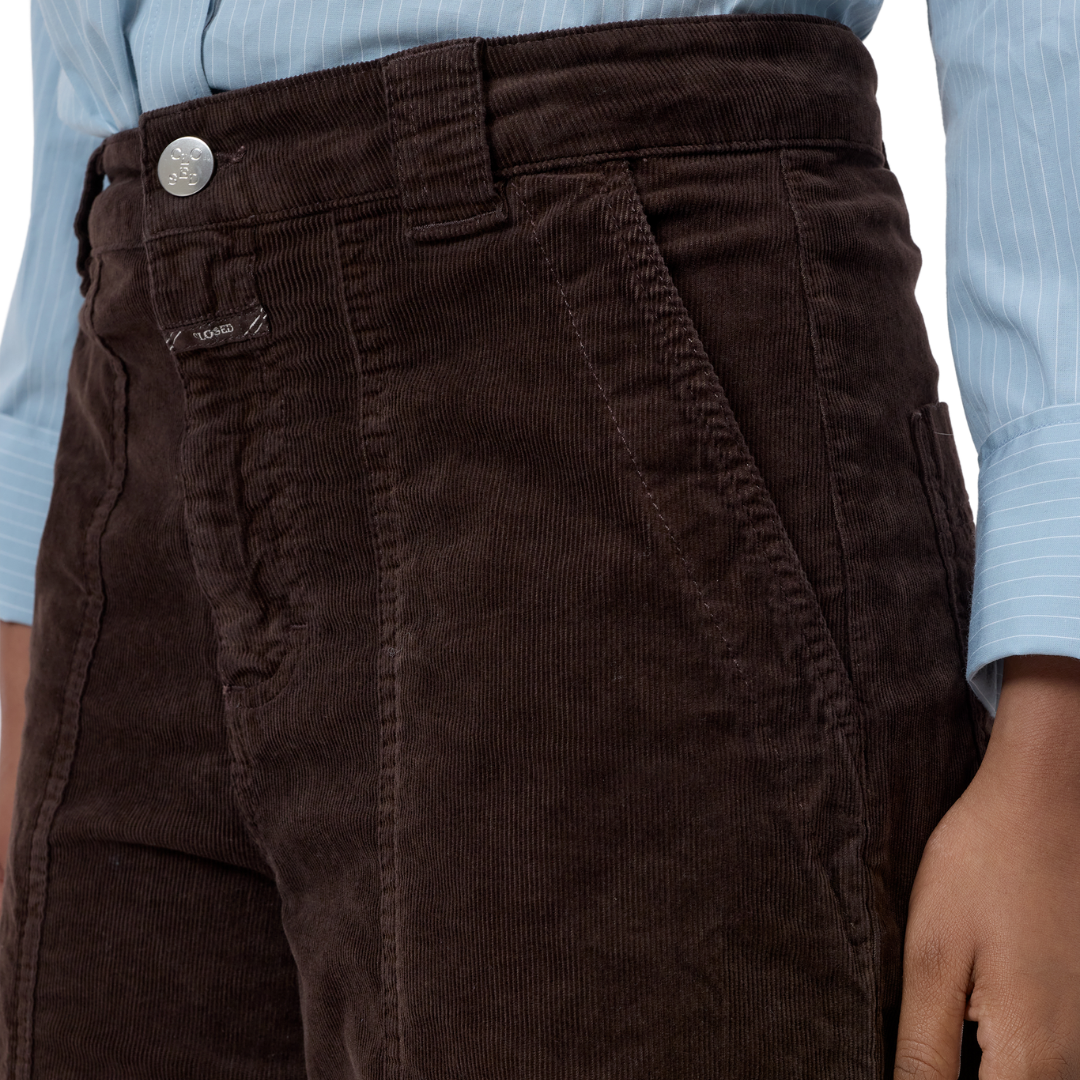Rhannon Barrel Pants in Mahogany Brown