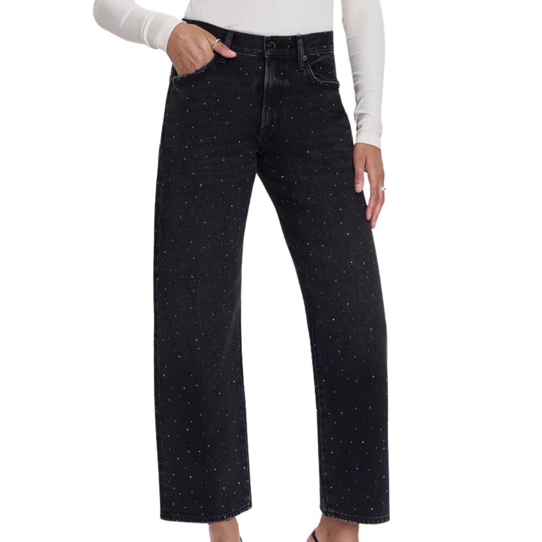 Lexi Mid Ride Bowed Straight in Silver Screen