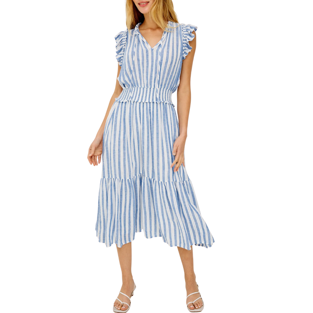 Garden Dress in Atlantis Stripe