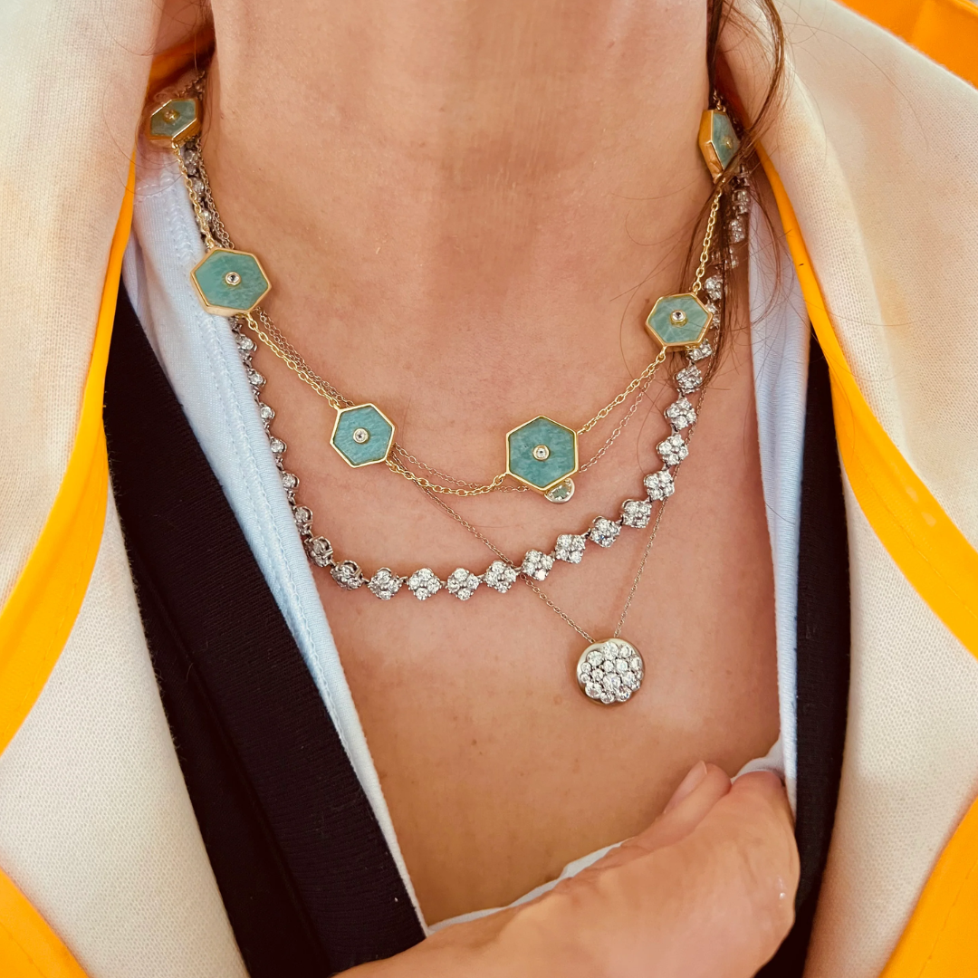 Glenwood Gemstone Necklace in Amazonite