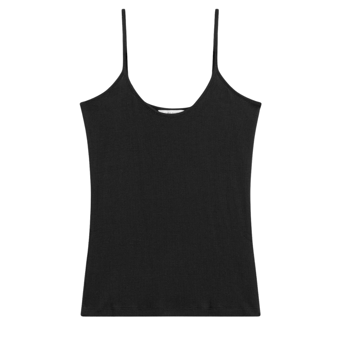 Ribbed Cami in Black