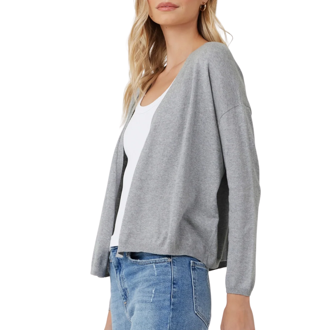 Palmer Cardigan in Heather Grey