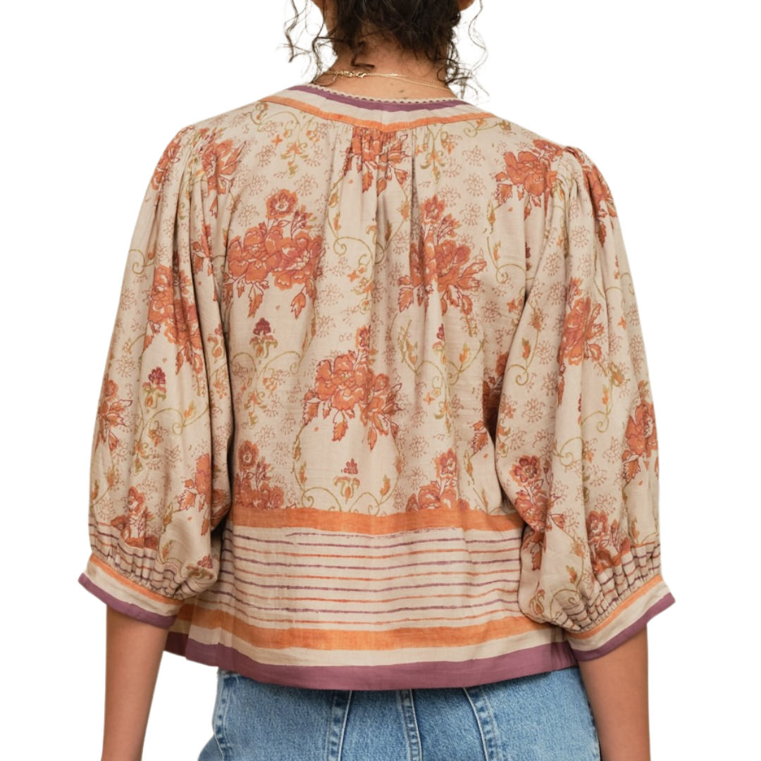 Aubrie Print Jacket in Multi