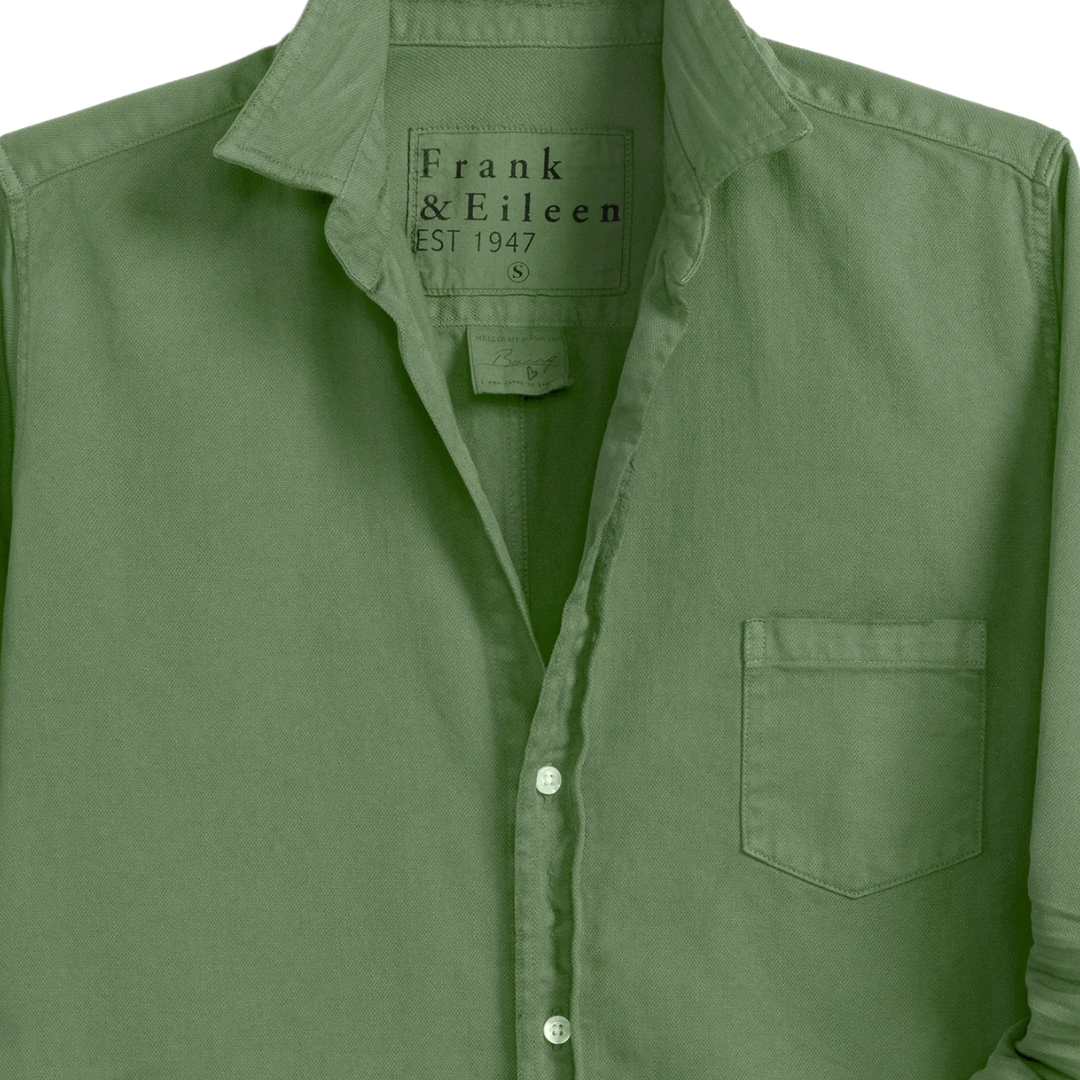 Barry Tailored Button Up Shirt in Nori Denim