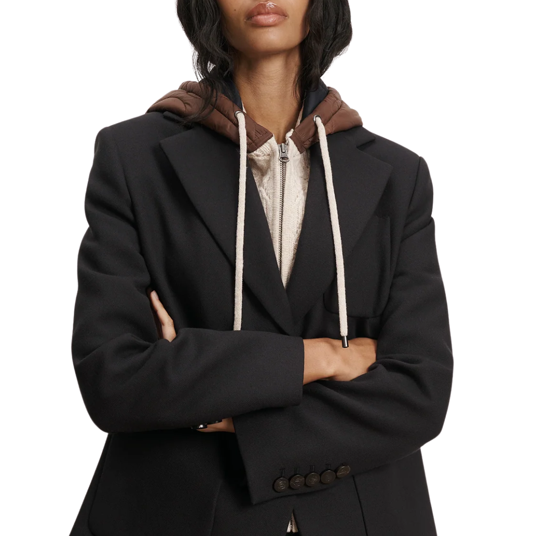 Orine Hoodie Dickey in Mocha/Heathered Sand