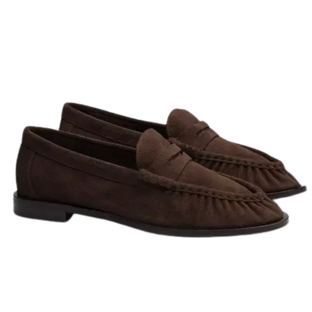 Lexi Suede Loafer in Dark Chocolate Suede