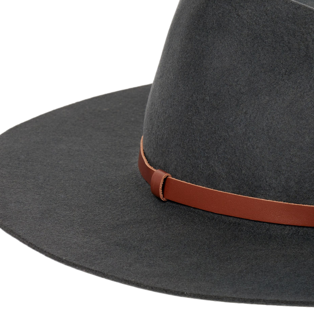 Ruby Hat in Charcoal/Tobacco