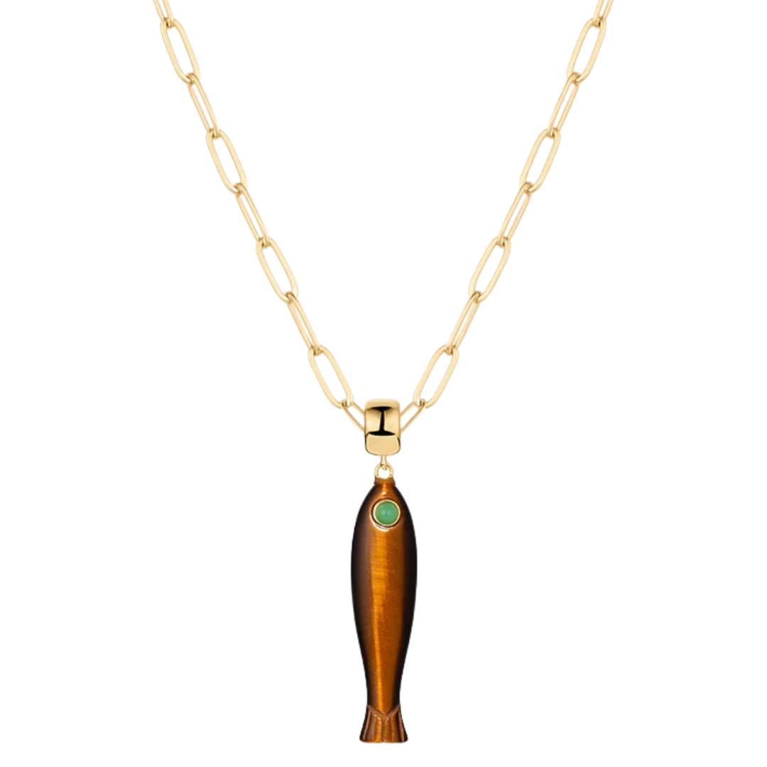 Fortuna Fish Bail in Tiger's Eye