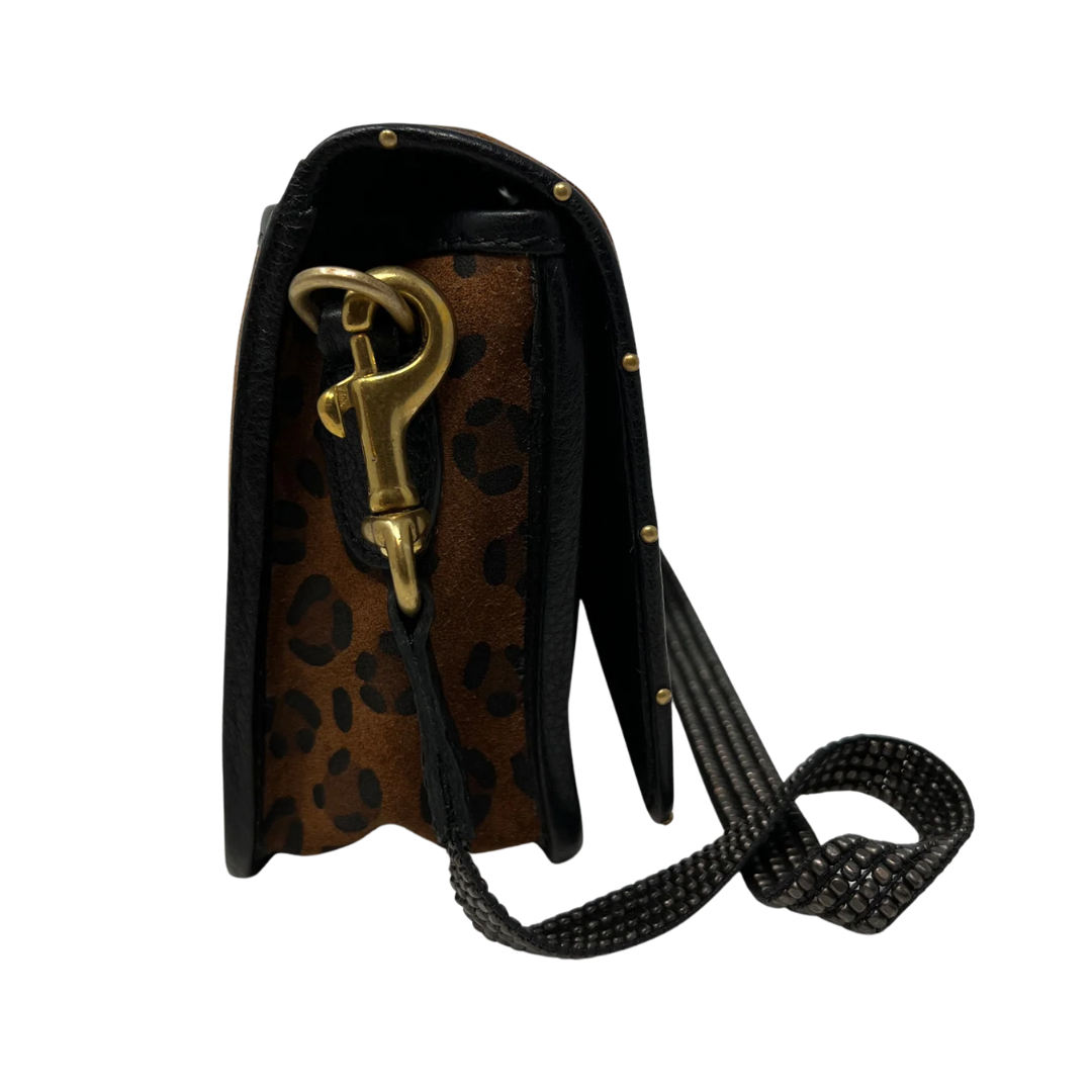 Mini Mia Crossbody in Leopard Mustard