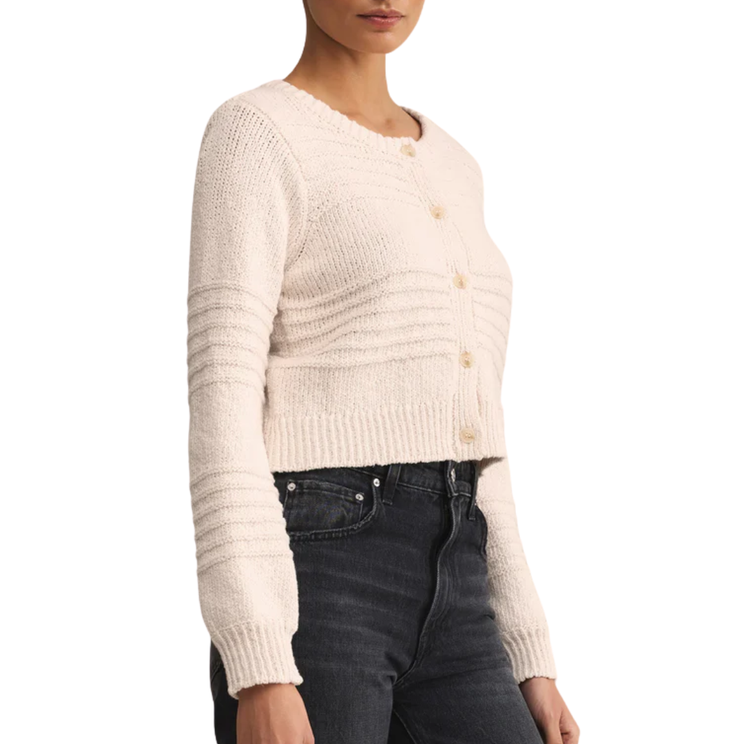 Between The Lines Cardigan in Crystal