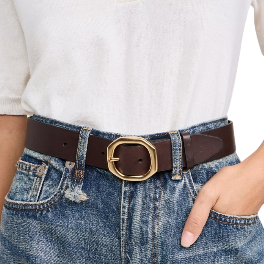 Audrey Leather Belt in Dark Espresso