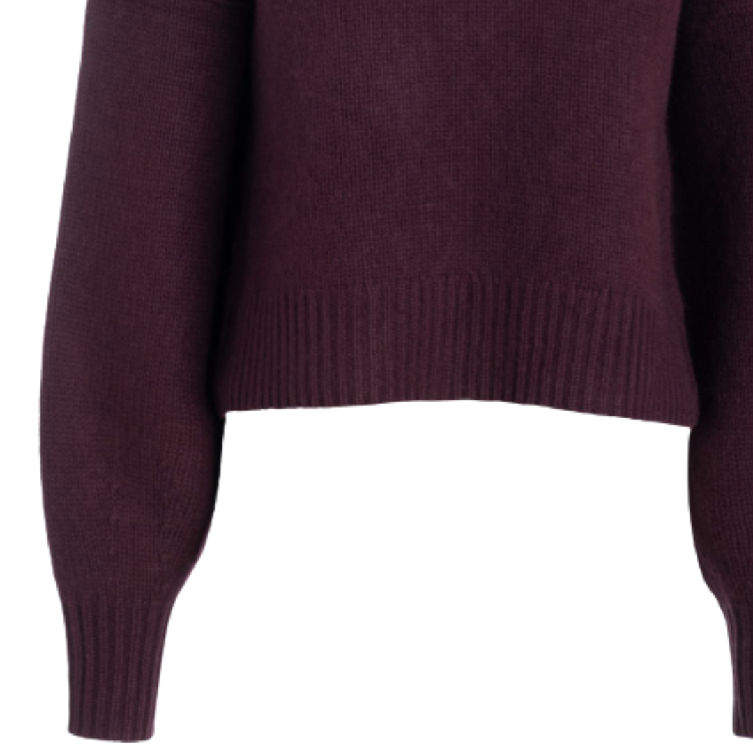Heirloom Cashmere Oversized Turtleneck in Merlot