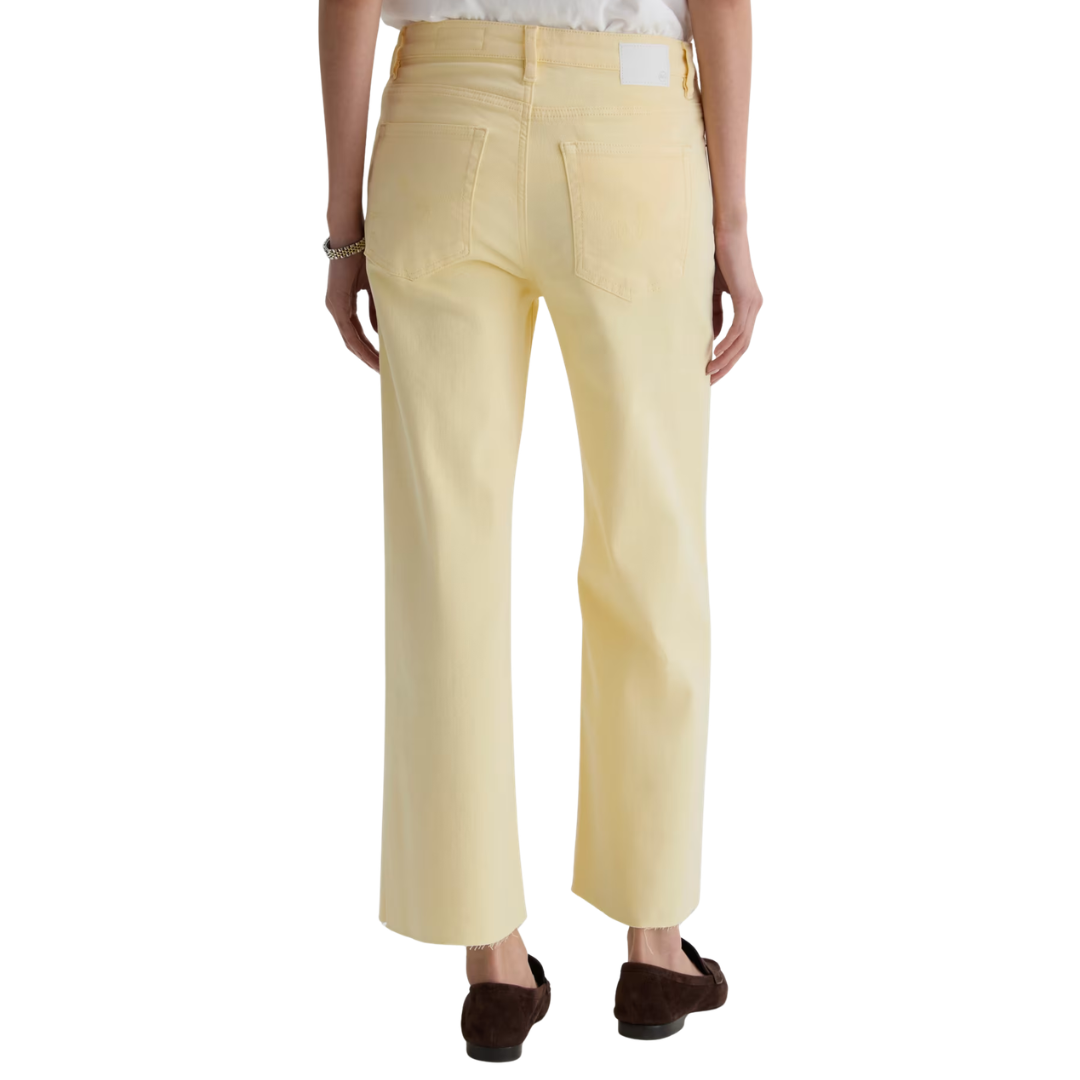 Saige Wide Leg Crop Jean in Sunlight Yellow
