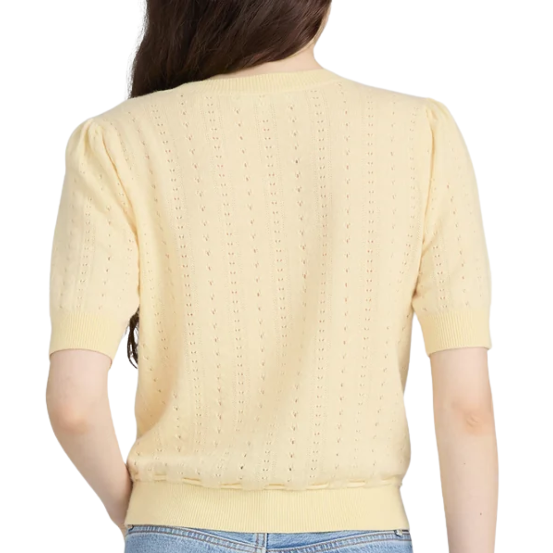 The Cashmere Charm Sweater in Canary
