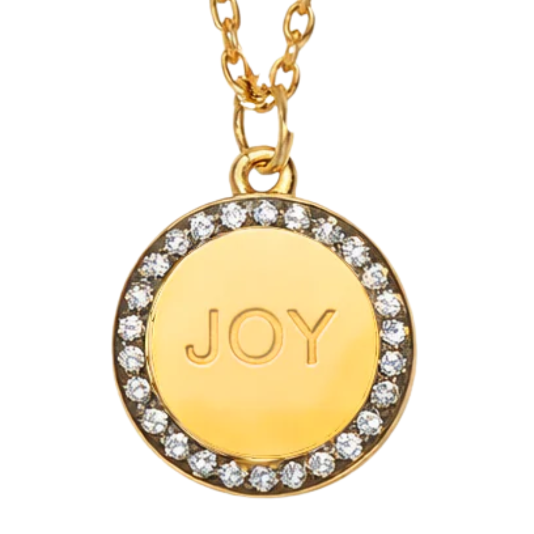 The Joy Pendant Necklace in Gold & Black