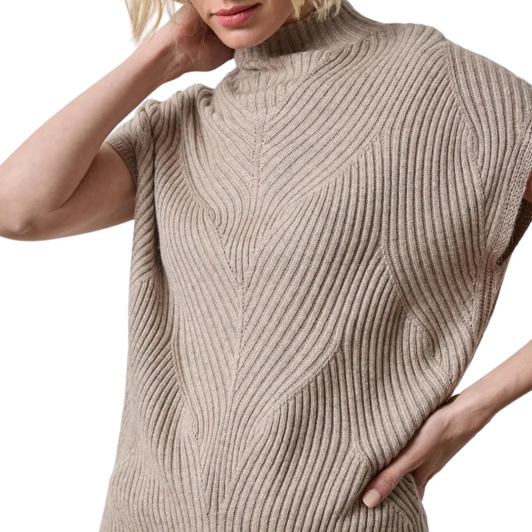 Cable Wedge Sweater in Birch
