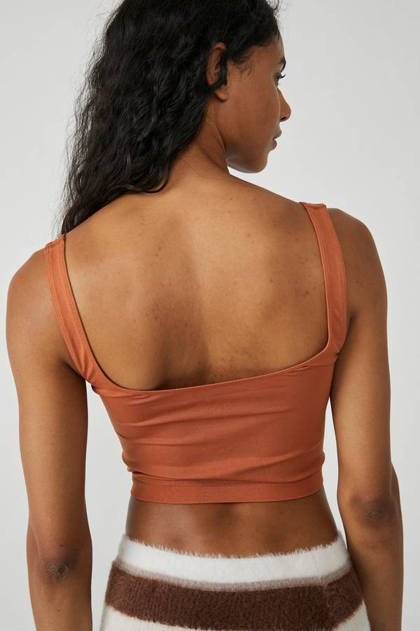 Scoop Neck Crop Top in Sienna