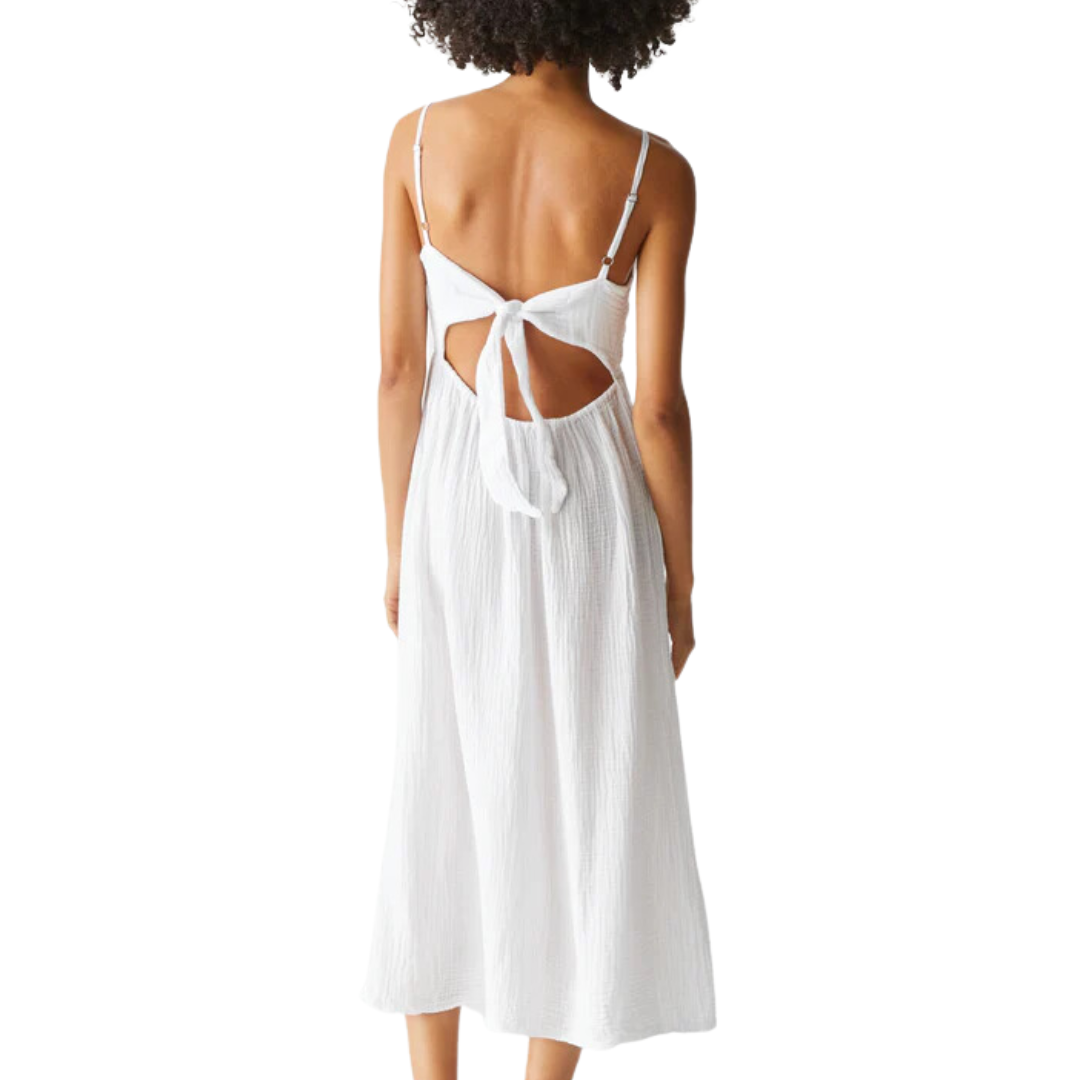 Allora Gauze Dress in White