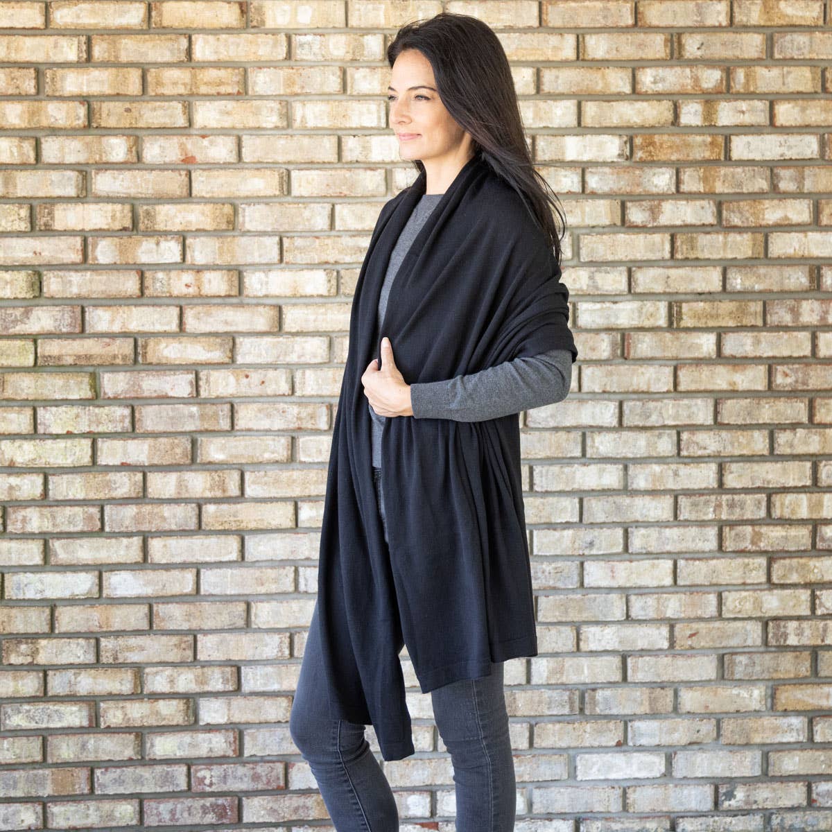 Dreamsoft Organic Cotton Travel Scarf Black