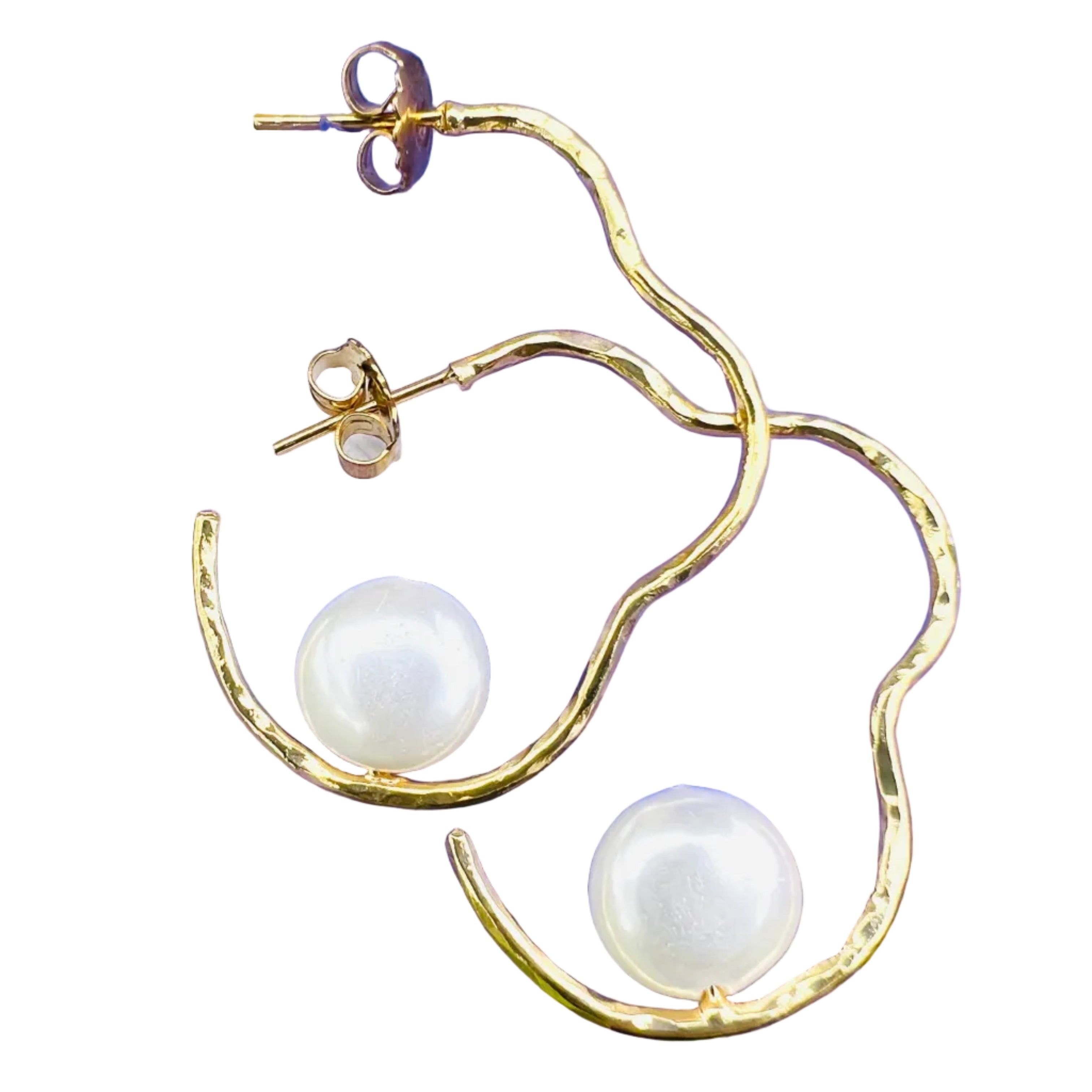 Cassidy Pearl Hoop Earrings