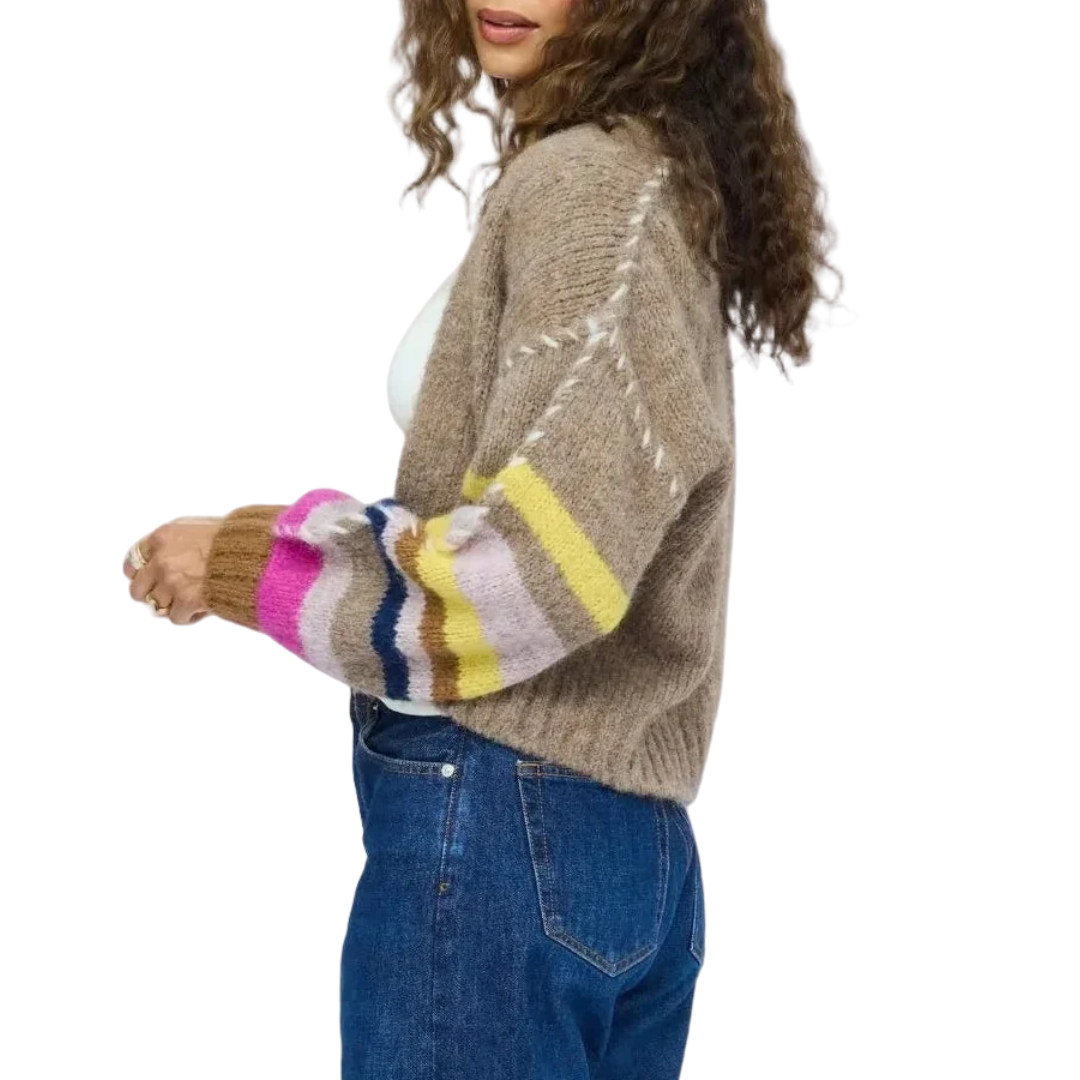 Sienna Stripe Cardigan in Multi