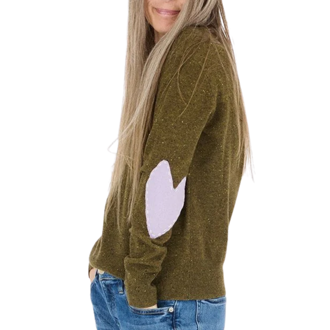 Patchwork Pullover in Army Green