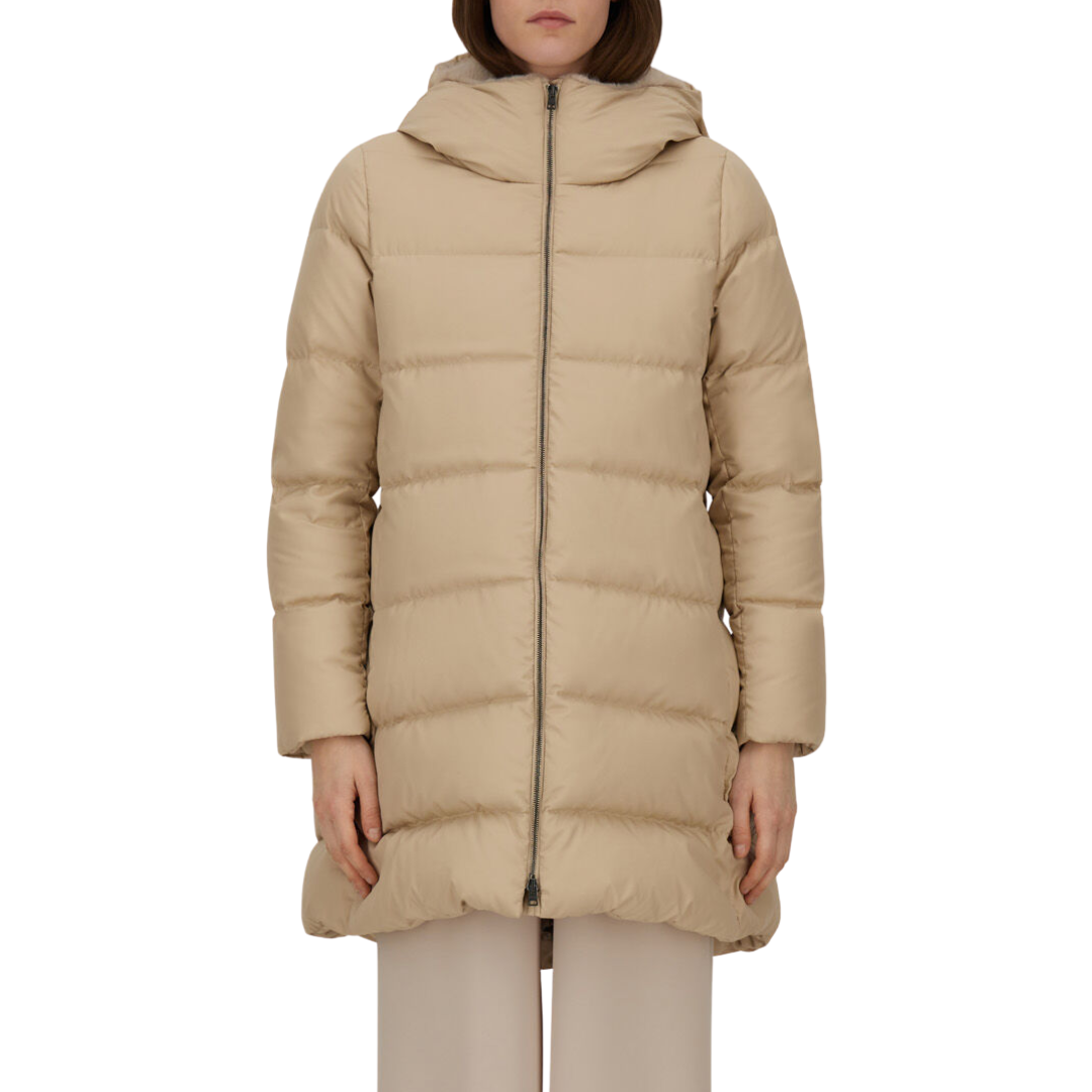 A-Shape Jacket in Arendelle Faux Fur in Light Beige