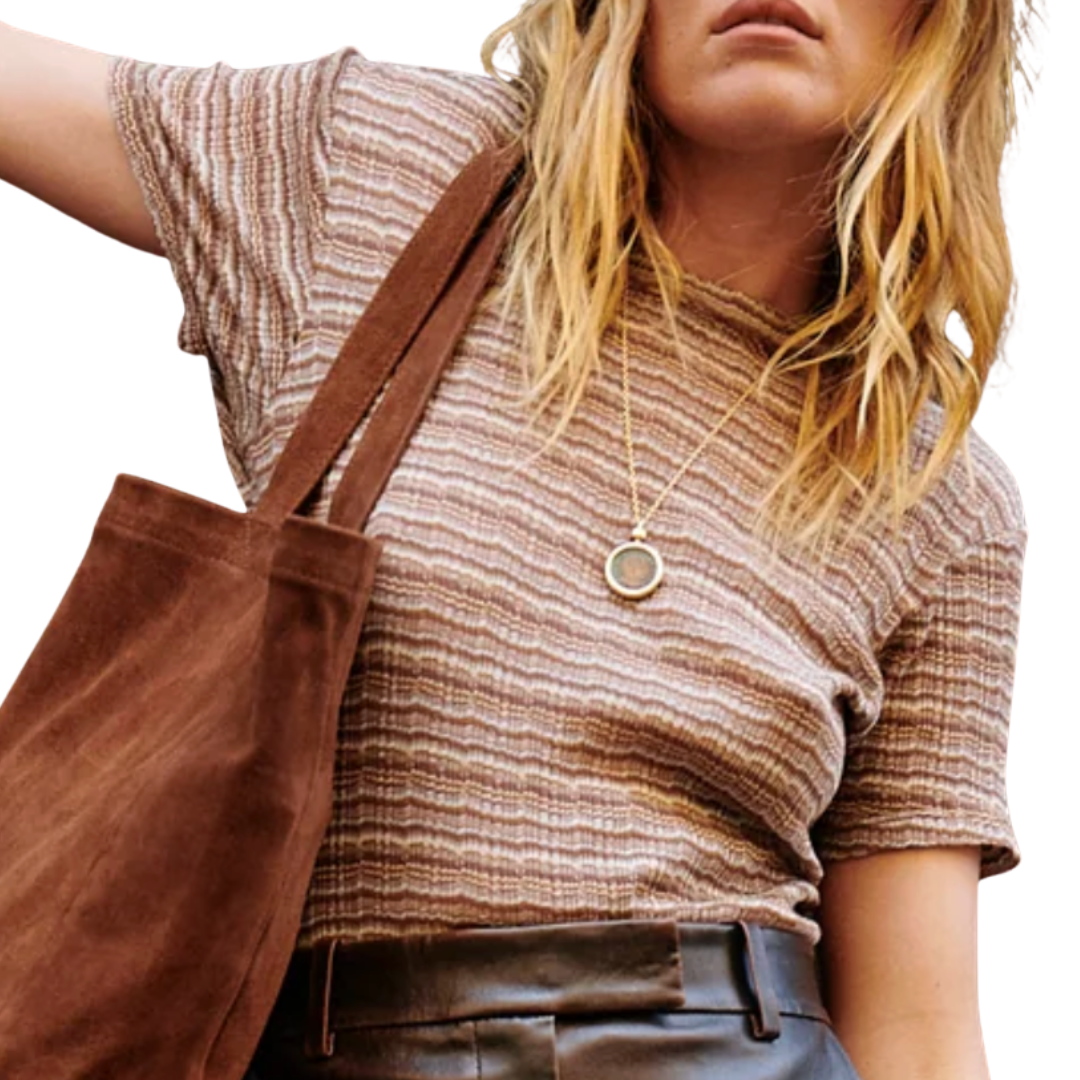 Baby Tee in Vintage Brown