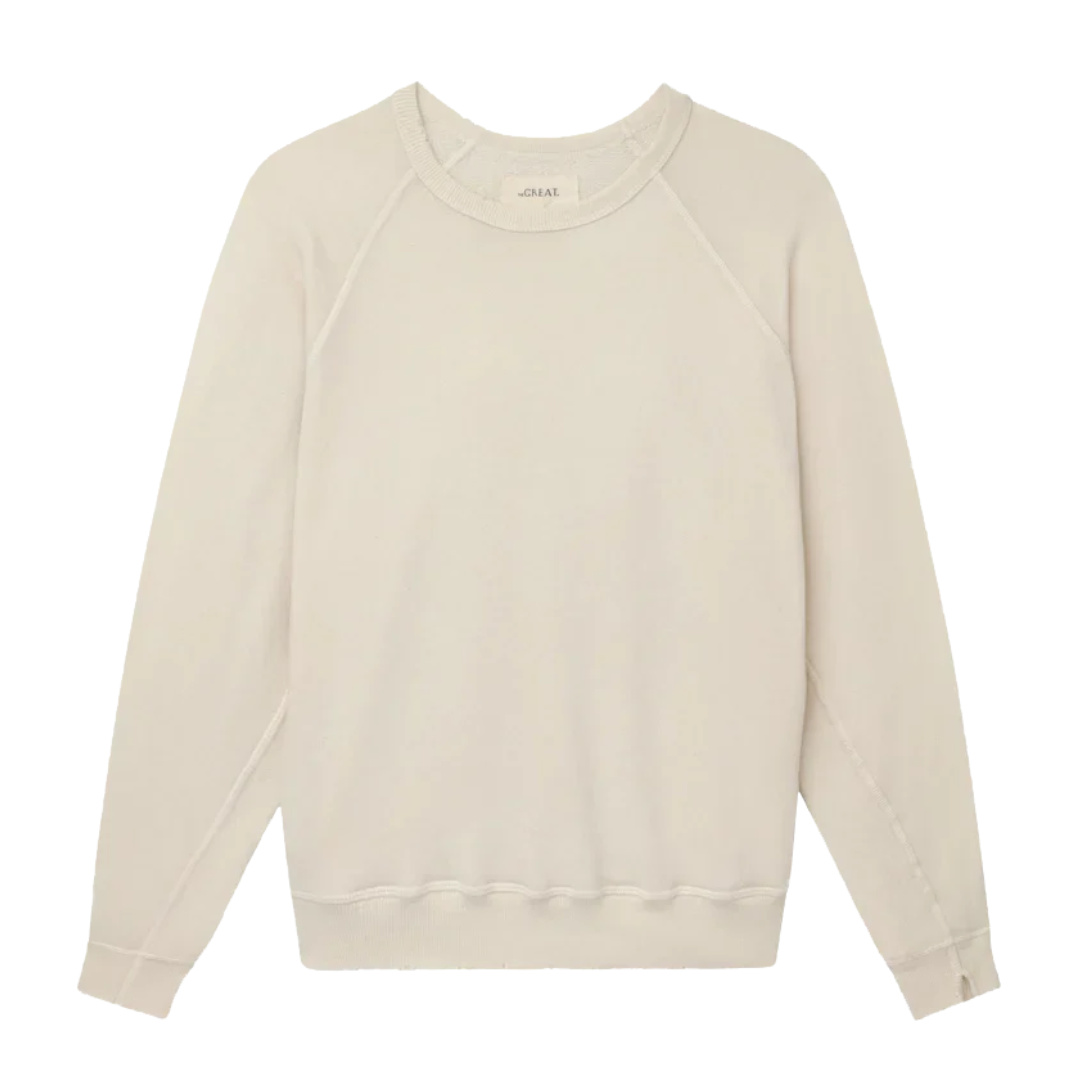 The College Sweatshirt in Washed White