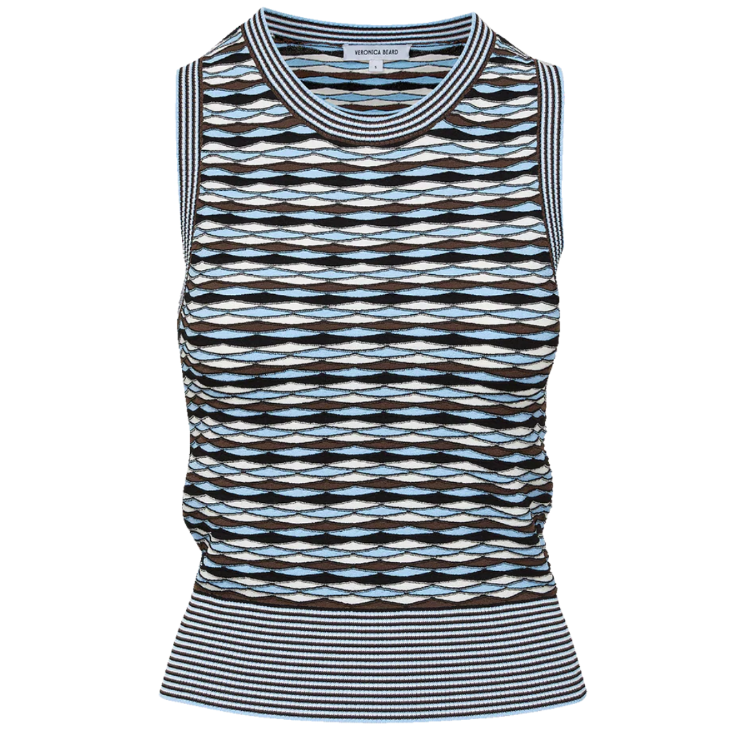 Jerrel Knit Tank Top in Blue Jay Multi