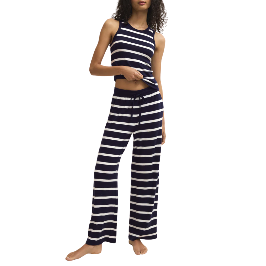Luxe Stripe Tank in Eclipse